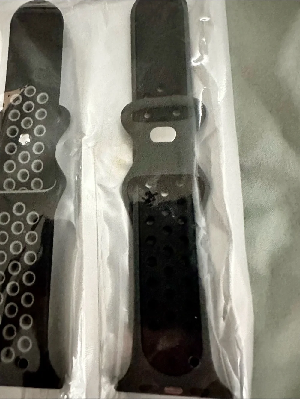 Black/Pine Green Silicone Sport Watch Bands - Compatible Replacement Straps
